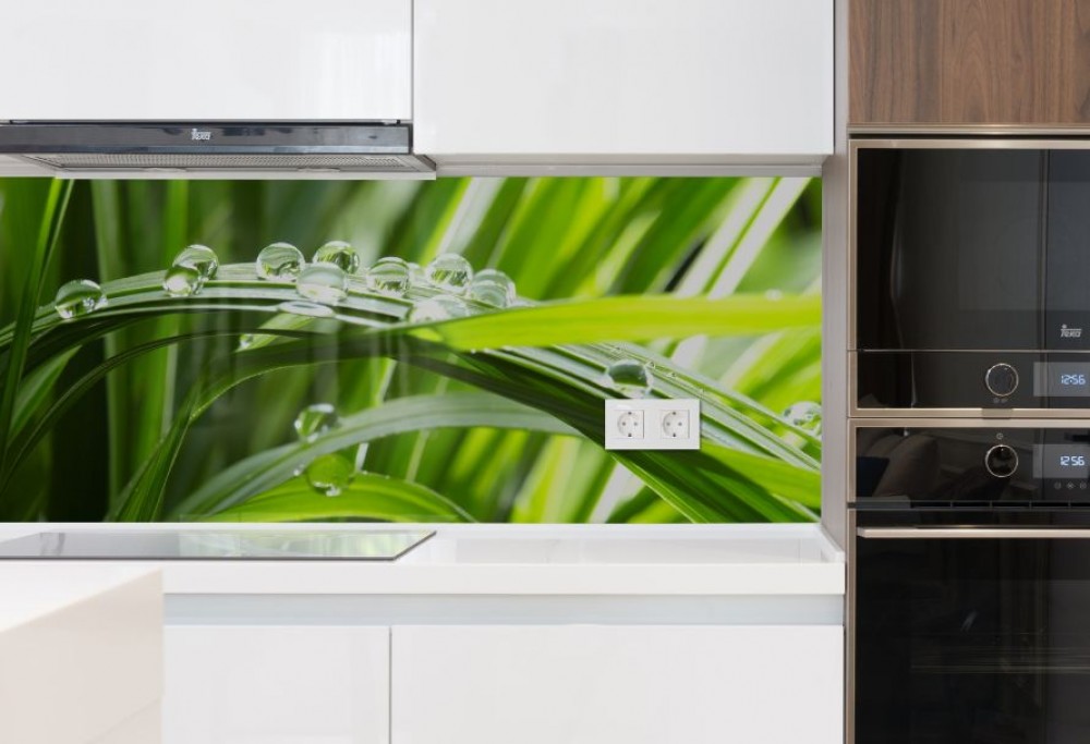 panel de vidrio para la cocina