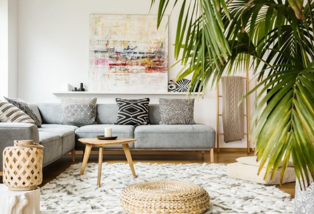 sala de estar estilo boho