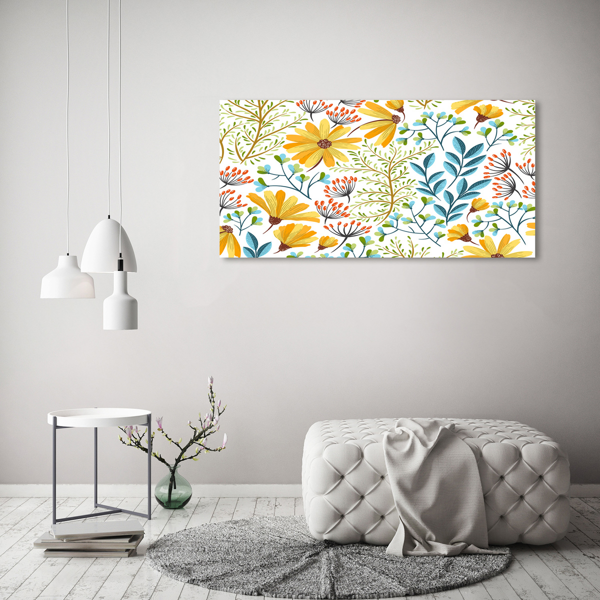 Decoraciones de pared modernas con motivos primaverales