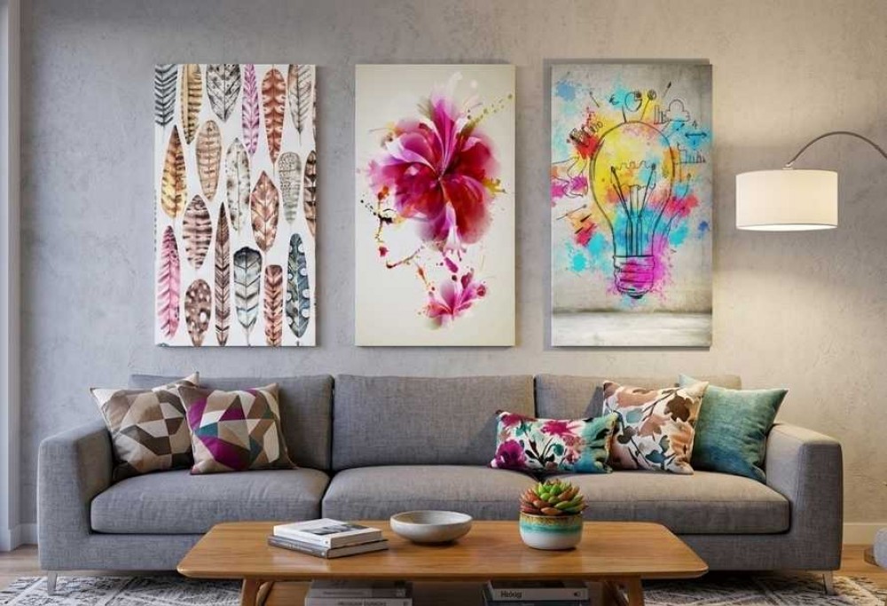 galería de imágenes en la sala de estar