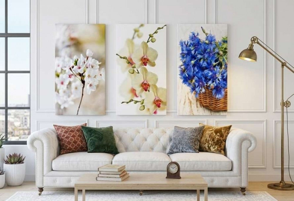 galería de imágenes en la sala de estar