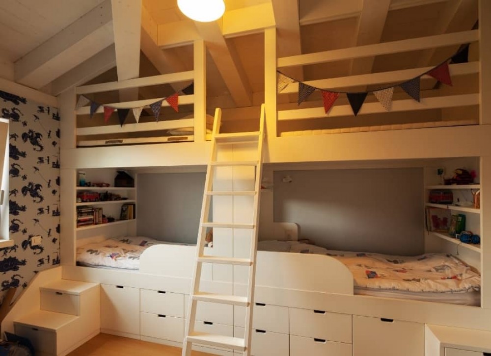 cómo organizar una habitación pequeña para dos niños